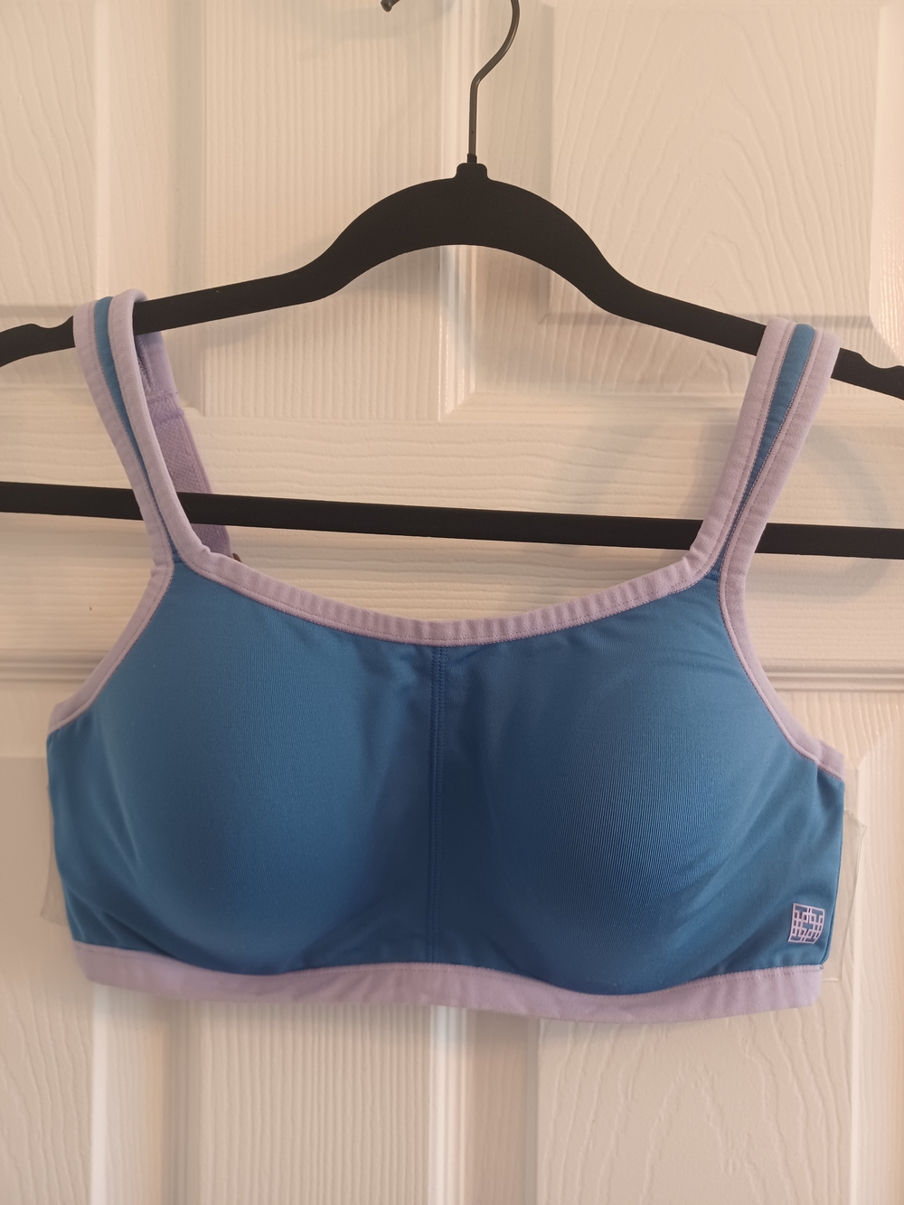 Natori Yogi Contour Convertible Sports Bra Blue/Lavender Underwire Athletic 34C